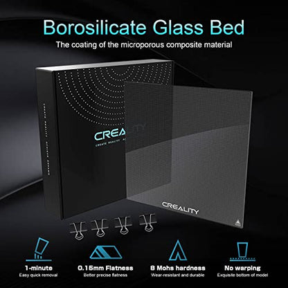 Mefine Creality Ender 3 Glass Bed Upgraded 3D Printer Tempered Glass Plate Build Surface for Ender 3/Ender 3 Pro/Ender 3 V2/Ender 5/Ender 5 Pro/Ender 3 S1, 235x235x4mm - WoodArtSupply