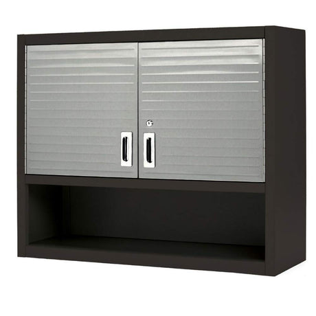 Seville Classics UltraHD Solid Steel Rolling Lockable Metal Storage Wall Cabinet Locker Organizer w/Adjustable Shelves for Garage, Warehouse, Office, Seville Classics