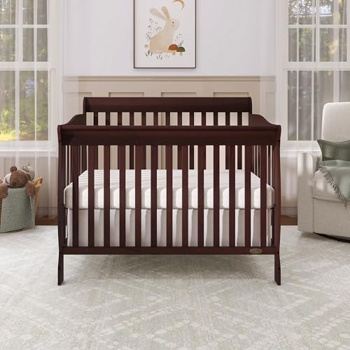Dream On Me Ashton 5-in-1 Convertible Crib in Espresso, Greenguard Gold Certified , 50x36x44 Inch (Pack of 1)