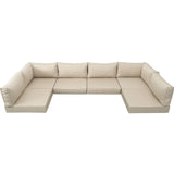 Valita Outdoor Furniture Replacement Cushions, Fits 6-seat Sectional Rattan Conversation Set, 14-Piece Patio Water-Resistant Replacement Sofa Cushions, Liner&Cover (Khaki) Valita