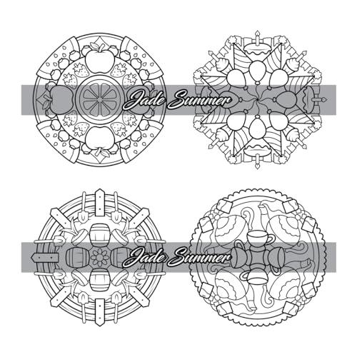 100 Mini Mandalas: A Mandala Coloring Book for Adults and Kids with Easy, Cute, and Tiny Designs for Stress Relief and Relaxation WoodArtSupply