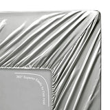 Lanest Housing Silk Satin Sheets, Full Size Satin Bed Sheet Set with Deep Pockets, Cooling Soft and Hypoallergenic Satin Sheets Full - Light Gray Lanest Housing