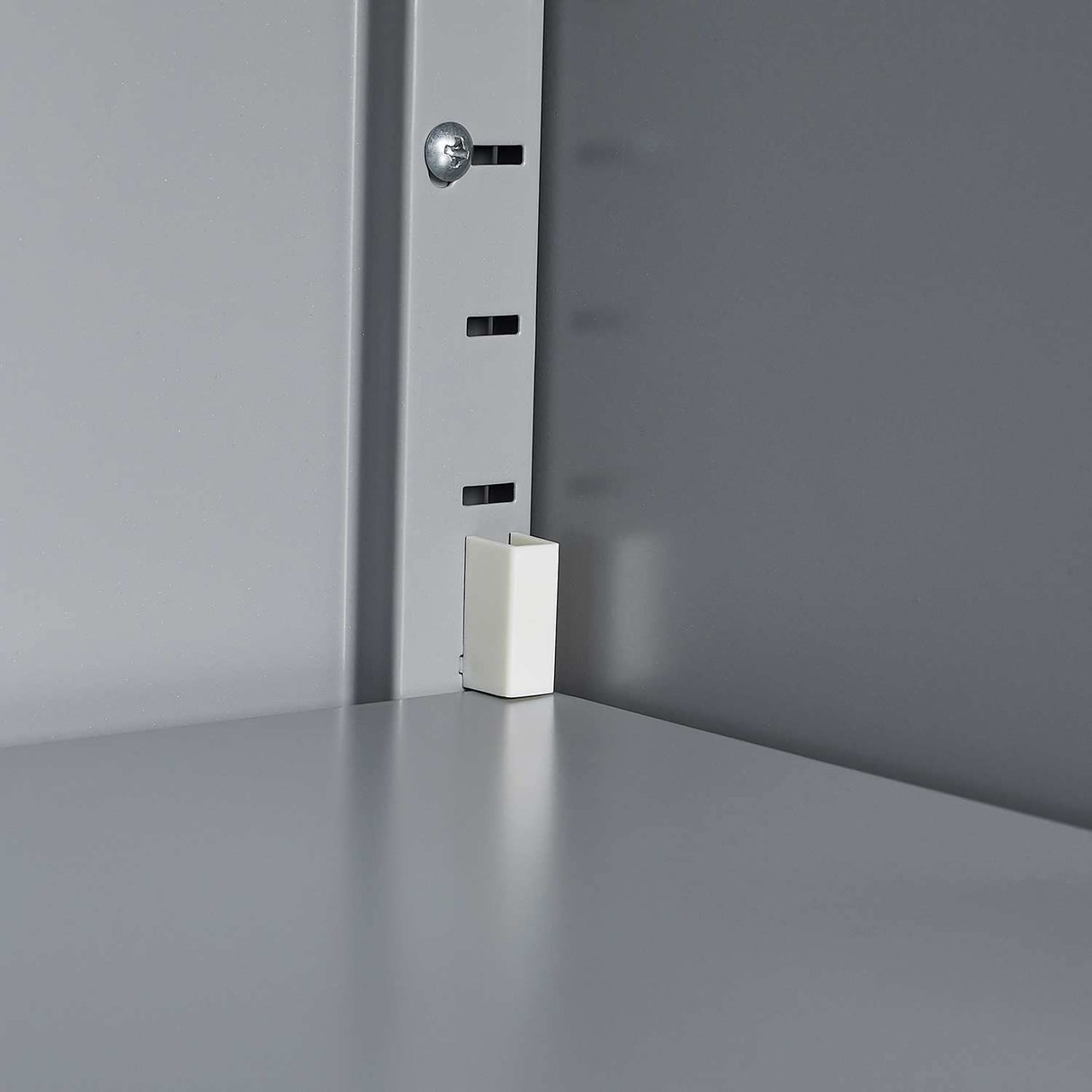 CNANXU Metal Garage Storage Cabinet - 72" Locking Metal Storage Cabinet with 2 Doors and Adjustable Shelves & Locking Doors - Garage Cabinets for Tool Storage - Grey CNANXU