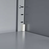 CNANXU Metal Garage Storage Cabinet - 72" Locking Metal Storage Cabinet with 2 Doors and Adjustable Shelves & Locking Doors - Garage Cabinets for Tool Storage - Grey CNANXU