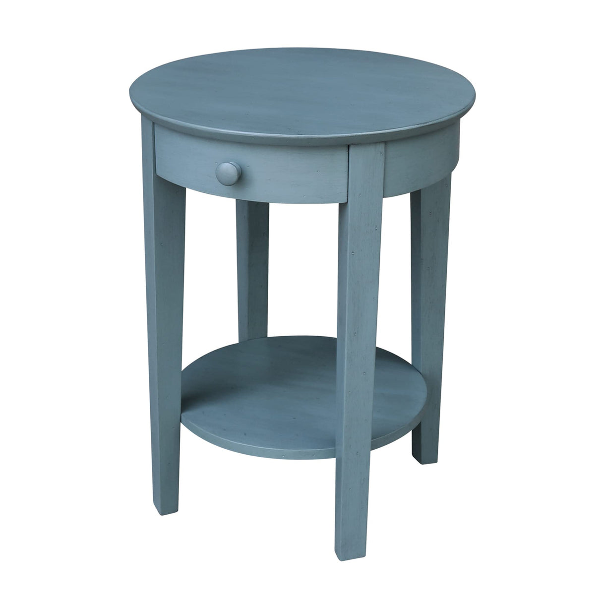 IC International Concepts International Concepts Phillips Accent Drawer Table, Ocean Blue - Antique Rubbed IC International Concepts