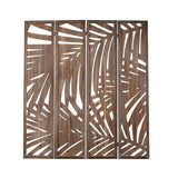 Proman Products - Palm Spring Panel, Wooden Room Divider, Folding Screen Room Divider with Palm Leaf Design (Smoked Brown) Proman Products