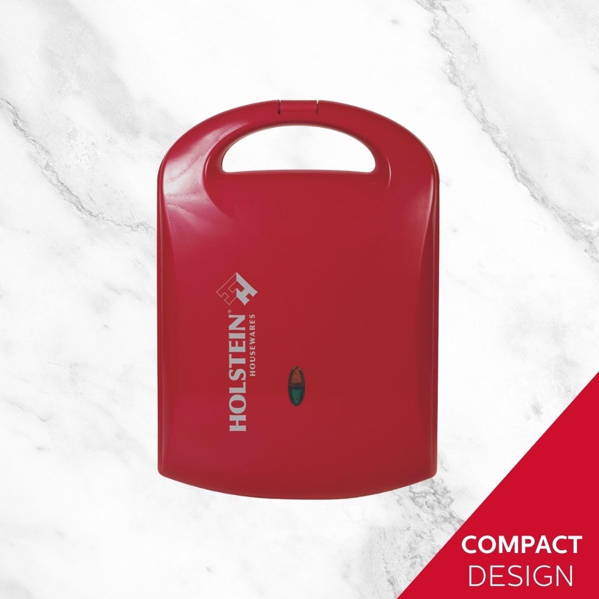 Holstein Housewares - Non-Stick Heart Waffle Maker, Red - Makes 4 Heart-Shaped Waffles in Minutes Holstein Housewares