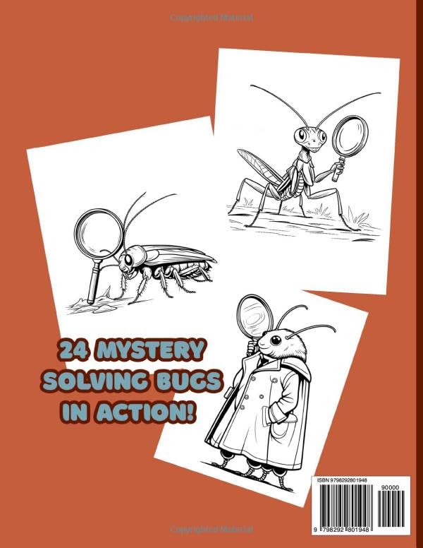 Inspector Insect Coloring Book: Crawling Through Clues, One Color at a Time! Majosta