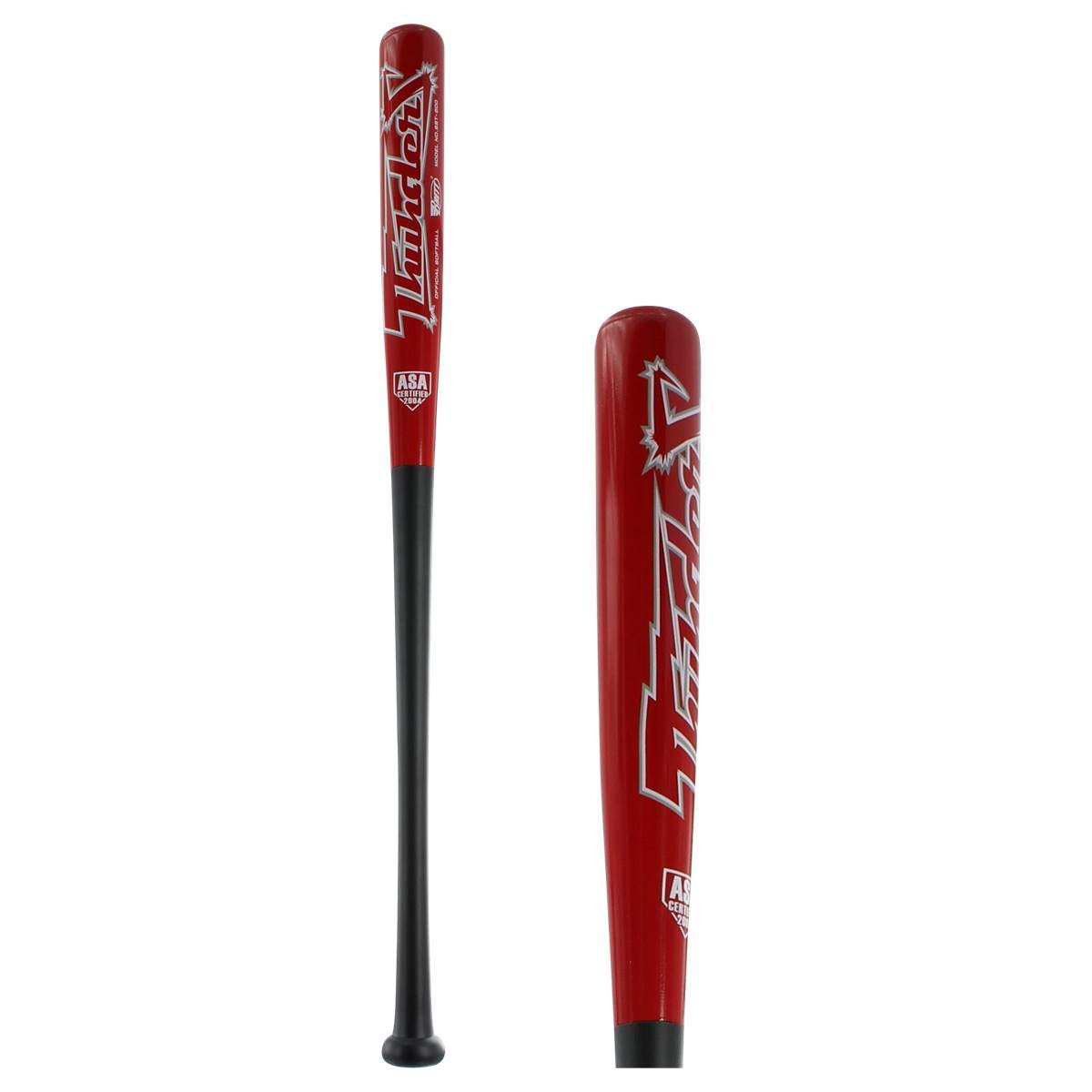 Brett Bros. Thunder Bamboo/Maple Wood ASA Slow Pitch Softball Bat: SST500 Black/Red 33" 27 oz Brett Bros.