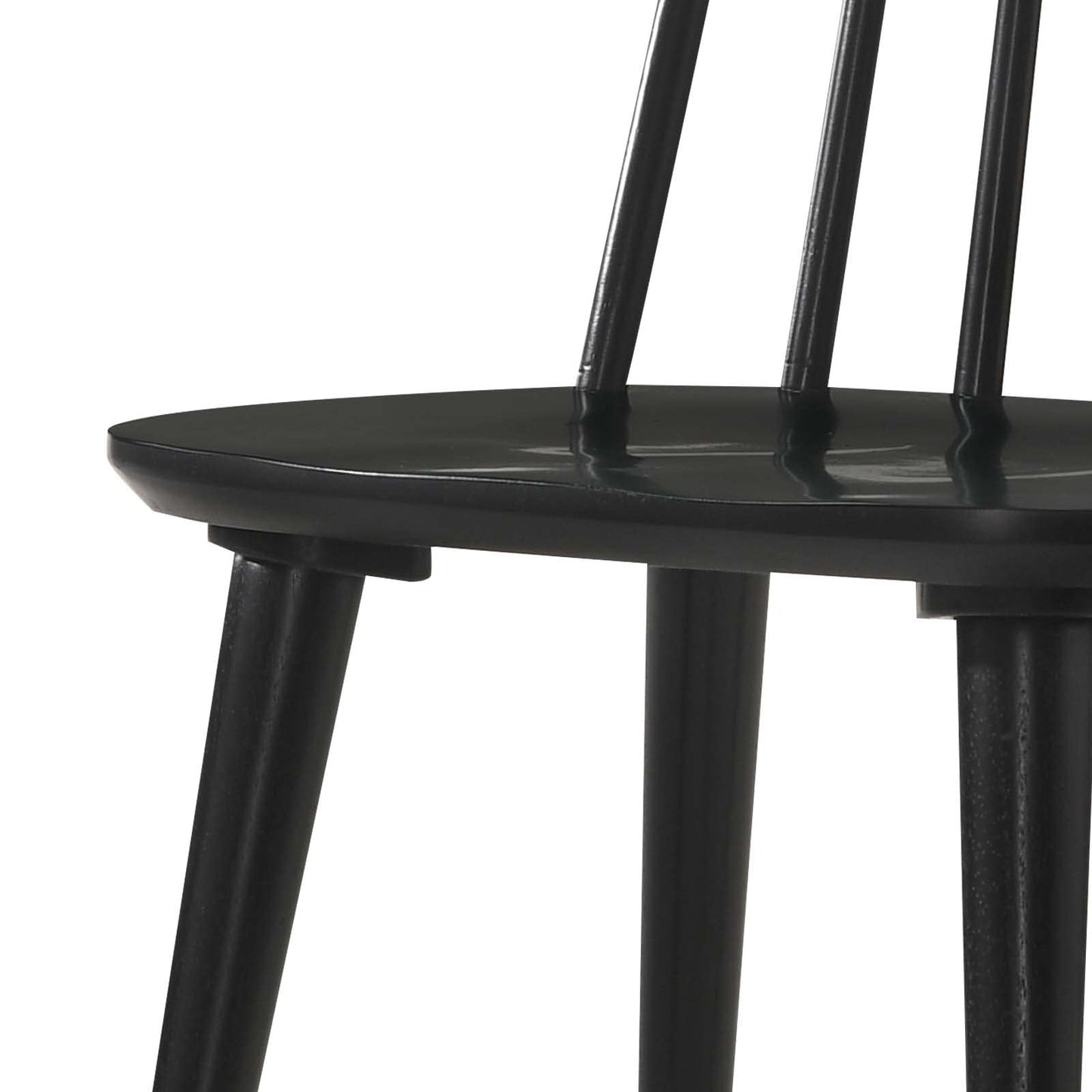 DUHOME Dining Chairs Set of 4 Wood Dining Room Chair Black Spindle Side Kitchen Room Country Farmhouse Chairs Black - WoodArtSupply