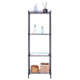 Shyneer 4-Tier Wire Shelving Unit Metal Storage Rack,4-Shelf Shelving Unit, Steel Wire Shelves, Shelving Units and Storage for Kitchen and Garage (17.72 x 11.81 x 49.6'') Black Shyneer