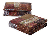 SLPR Red Riches 3-Piece Quilt Set - King Size with 2 Shams, Autumn Patchwork Design, Red Toned Lightweight Quilted Bedspread, Fall-Inspired Country Bedding SLPR