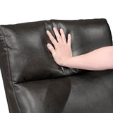 Lexicon Manual Reclining Sofa, Faux Leather Recliner Sofa, Wall Hugger, Track Arms, Magazine Pockets, Manual Dual Recliners Couch for Living Room/Office/Apartment, Easy Assembly, Espresso Lexicon