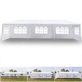 Simply-Me 10' x 30' Outdoor Canopy Tent White Wedding Gazebo Party Practical Waterproof Tent with Brighter Windows,5 Removable Side Walls Simply-Me