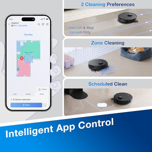 ECOVACS DEEBOT N20 Plus Robot Vacuum and Mop,with Bagless Self Emptying Station,8000Pa Powerful Suction,Anti-Tangle Technology,45-Day Capacity,300 Minutes Runtime,Perfect for Pet Hair ECOVACS
