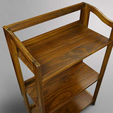 Casual Home Stratford 3-Shelf Folding Bookcase-Warm Brown Casual Home