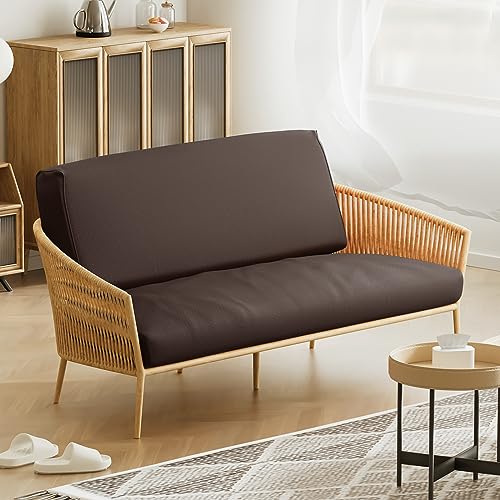 Magshion Futon Cover Washable Zippered Sofa Furniture Bed Mattress Covers Armless Couch Slipcover Protector Twin Size 39"x75"x6" Coffee Magshion