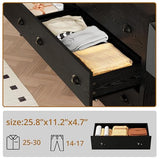 LIKIMIO Dresser for Bedroom 6 Drawer with Charging Station, TV Stand Storage Chest of Drawers for Living Room Hallway Entryway, MDF Board, 59 Inches Black LIKIMIO