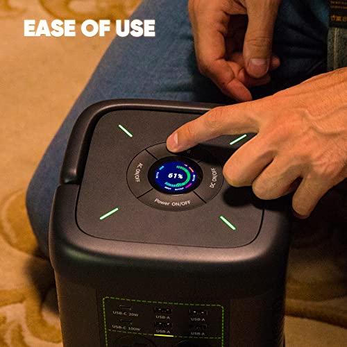 FREMO Portable Power Station X700,662Wh LiFePo4 Battery Solar Generator w/2 Upto 110V/1000W AC Outlet,DC 12V Car and USB Ports(Solar Panel Optional), Solar Generator for Home Use,Outdoor Camping,RVs Fremo