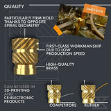 ruthex M4 Threaded Inserts - 50 Pieces RX-M4x8.1 Brass Heat Set Insert for Plastic Parts - Metric knurled Nuts - Insert by Heat into 3D Printing Components ruthex