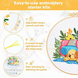 GLTAYLMY Cute Dogs Embroidery Kit for Beginners with Pattern and Instructions,3 Pack Cross Stitch Kits,1 Plastic Embroidery Hoops,Threads and Needles,Needlepoint Kit for Adults