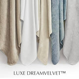 EVERGRACE Velvet Quilt Set King Size, Luxurious Soft Quilted Bedding Sets, Lightweight Velvet Comforter for All Season, Striped Channel Bedspread Coverlet with 2 Shams, Bright White EVERGRACE