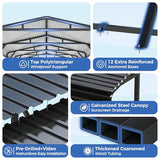 AirWire 20’x20’ Carport Canopy Metal Carport Heavy Duty Car Port Galvanized Steel Roof, Reinforced Stable Triangle Frame Enhanced Base for Snowy Windy Carports Car Tent for Car,Pickup,RV,Tractor,Boat AirWire