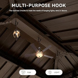 Aoxun 10' x 12' Hardtop Gazebo, Wooden Finish Coated Aluminum Frame Canopy, Galvanized Steel Double Top, Outdoor Permanent Metal Pavilion with Curtains and Netting, for Backyard, Patio and Deck Aoxun