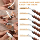 17-in-1 Wood Carving Kit - Wood Carving Tools Set -Wood Carving Knife Set, Whittling Knives Kit, Woodworking Kit Wood Carving Tools Set with Large Wood Boxes for Crafts (Black) Marvero