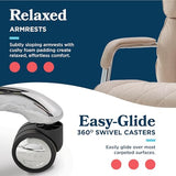 La-Z-Boy Sutherland Ergonomic Fabric Swivel Computer and Desk Chair, Cream (CHR10048D) La-Z-Boy