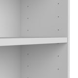 Bush Home Universal 15W Tall Corner Bookshelf in White, 6 Shelf Narrow Bookcase for Home Office Storage or Living Room Organization Bush Home