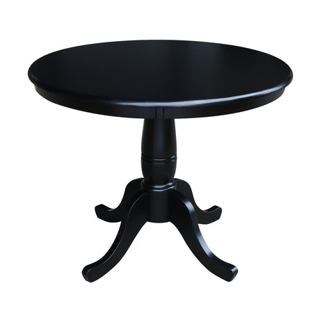 IC International Concepts Table, Dining Height, Black IC International Concepts