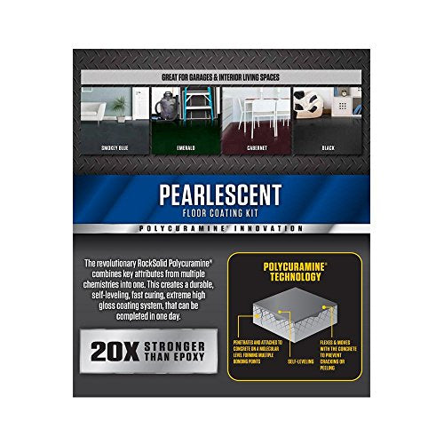 Rust-Oleum 306325 RockSolid Pearlescent 1 Car Garage Floor Coating Kit, Pearl Black Rust-Oleum