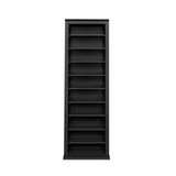 Prepac Narrow Cabinet Media Storage, Slim Barrister Tower, Black Prepac