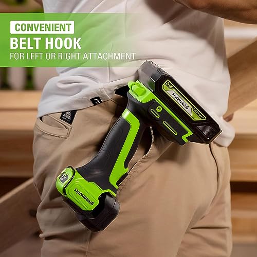 Greenworks 24V 8pcs Combo Kit,(2) Batteries & (2) Chargers. 800in/lb Drill, Impact Driver,Wrench, Multi-tool, Reciprocating Saw, Circular saw, Angle Grinder and Flashlight Greenworks