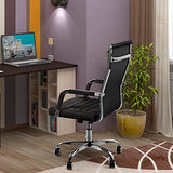 Shahoo PU Leather Office Chair, Mid-Back Chairs, Executive Swivel Armchair for Conference Room, Home Offices, Black Shahoo
