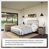 Prepac Dresser for Bedroom, Chest 5 Drawers, 18.5" D x 27.5" W x 43.5" H, Rustic Brown Prepac