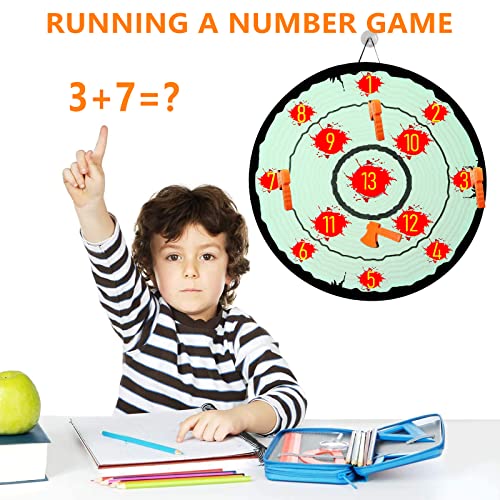 Axe Throwing Toys for Kids Adults, Yard Ax Dart Games for Boys Girls Axe Throwing Set Family Party Camping Carnival Games Indoor Outdoor Play Activity Center, 4 Sticky Axes, 28'' Cloth Board AUBESTKER