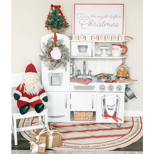 KidKraft Vintage Wooden Play Kitchen with Pretend Ice Maker and Play Phone, White KidKraft