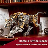Leopard 3D Metal Model Kit for Adults and Teens, 3D Metal Puzzle, DIY Metal Building Kit, Challenging Assembly Model, Brain Teaser Challenge, Desktop Decor, Collectible Gift for Men