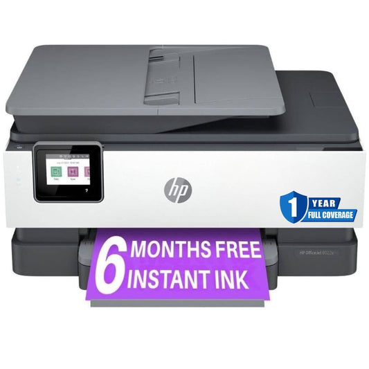 HP OfficeJet 8022e All-in-One Color Inkjet Wireless Printer Scanner Copier with 6-months Instant Ink Included Phone Computer Printers for Home Use Two-Sided Printing Scanning 1K7K6A (Renewed Premium)