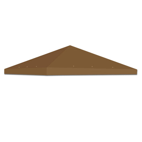 Strong Camel 10x10 Canopy Replacement top Gazebo Canopy Top Patio Pavilion Cover Sunshade Pplyester Single Tier-Brown Strong Camel