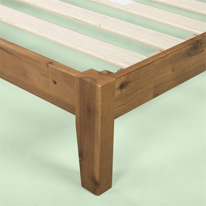 ZINUS Julia Wood Platform Bed Frame, Solid Wood Foundation with Wood Slat Support, No Box Spring Needed, Easy Assembly, Queen