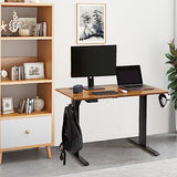 VEVOR Height Adjustable Desk, 47.2 x 23.6 in, Support 180 lbs, Electric Standing Desk with 3 Memory Presets, Sturdy Dual Metal Frame, Versatile Computer Sit Stand up Desks, Suitable for Home Office VEVOR