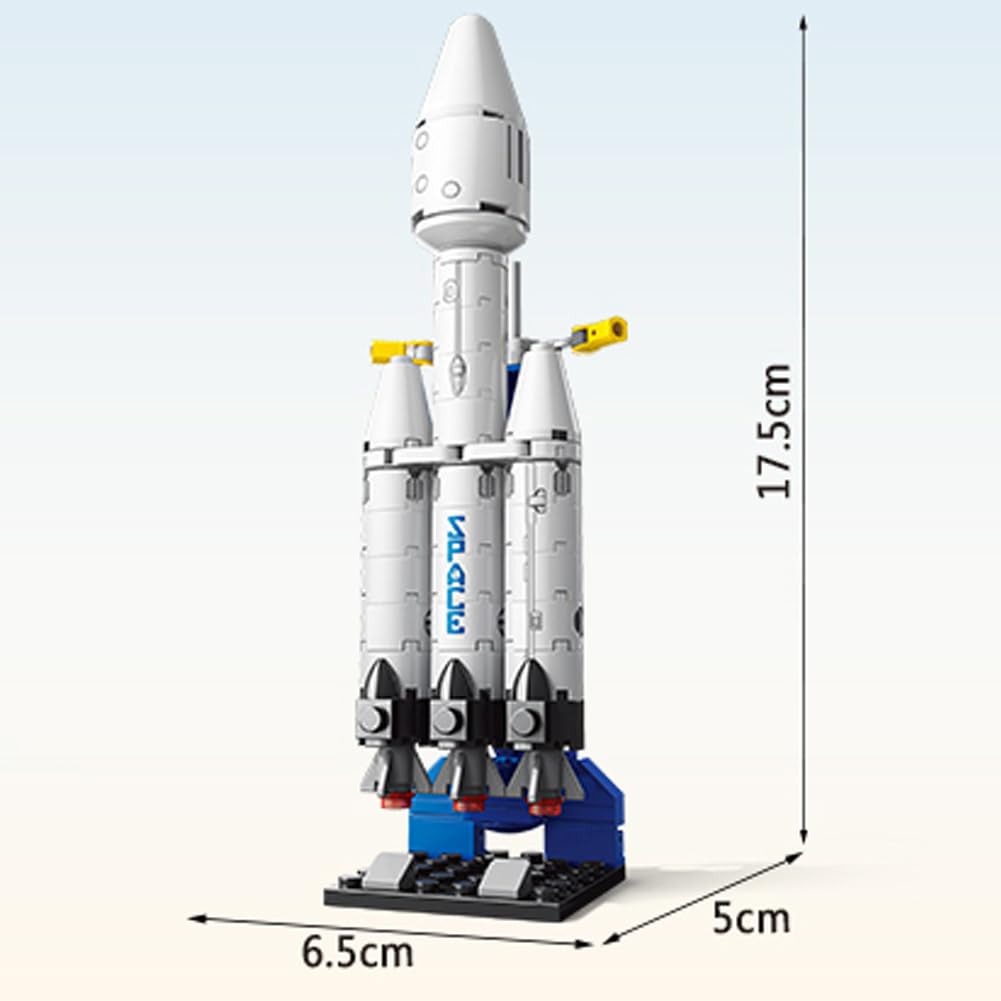 Vilbocr 69-Piece Rocket Ship Building Blocks Set | STEM Educational Space Toy for Kids Ages 6-12 | Creative Construction Kit for Solo & Group Play | Compatible with Major Brands Vilbocr