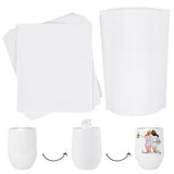 OLONTRIC 6 x 7 Inch White Sublimation Shrink Wrap Sleeve for 12 OZ Sublimation Wine Tumbler and Other Sublimation Blanks, Heat Transfer Shrink Wrap Sleeve for Print by Oven, 50 Pcs Shrink Wrap Film OLONTRIC