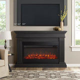 Real Flame Beau 59" Landscape Electric Fireplace with Mantel for Living Room or Bedroom, Replaceable Fireplace Insert Heater, Realistic Log and Flame Effect, Remote Control, Timer Real Flame