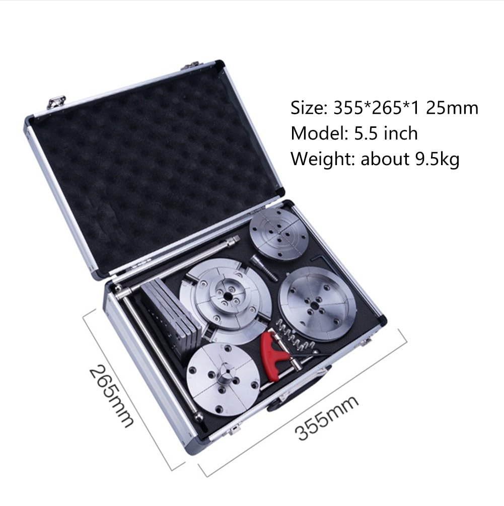 Wood Lathe Chucks, Self-Centering Scroll Chuck Thread Woodworking Turning Tools Set(Size:5.5inch) TZZES