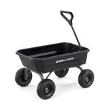 Gorilla Carts 4GCG-NF Poly Dump Cart, 600-Pound Capacity with No-Flat Tires, 4 Cubic Feet, Amazon Exclusive Gorilla Carts