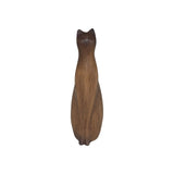 Comfy Hour Farmhouse Collection 8" Decorative Kitty Statue Sitting Cat Figurine, Wood Grain Smooth Finish, Polyresin Comfy Hour